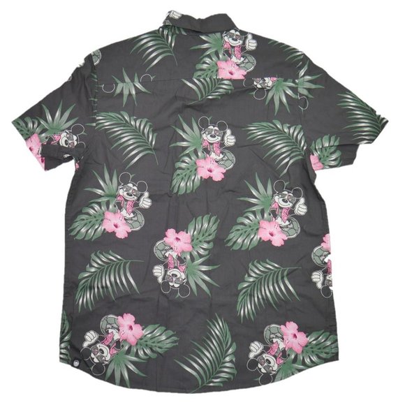 Disney x NEFF Men's Button Up Hawaiian Tropical Floral Camp Shirt Size M NWT - Picture 4 of 8